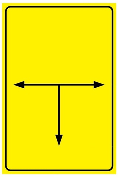 Табличка-указатель расположения подземных сетевых устройств, желтый