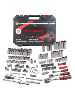 Набор инструментов 172пр. 1/4'', 3/8'', 1/2''(6гр.)(4-32мм) FORCEKRAFT FK-41723-5