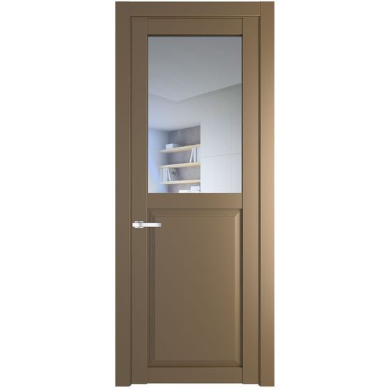 Межкомнатная дверь эмаль Profil Doors 2.6.2PD перламутр золото стекло прозрачное