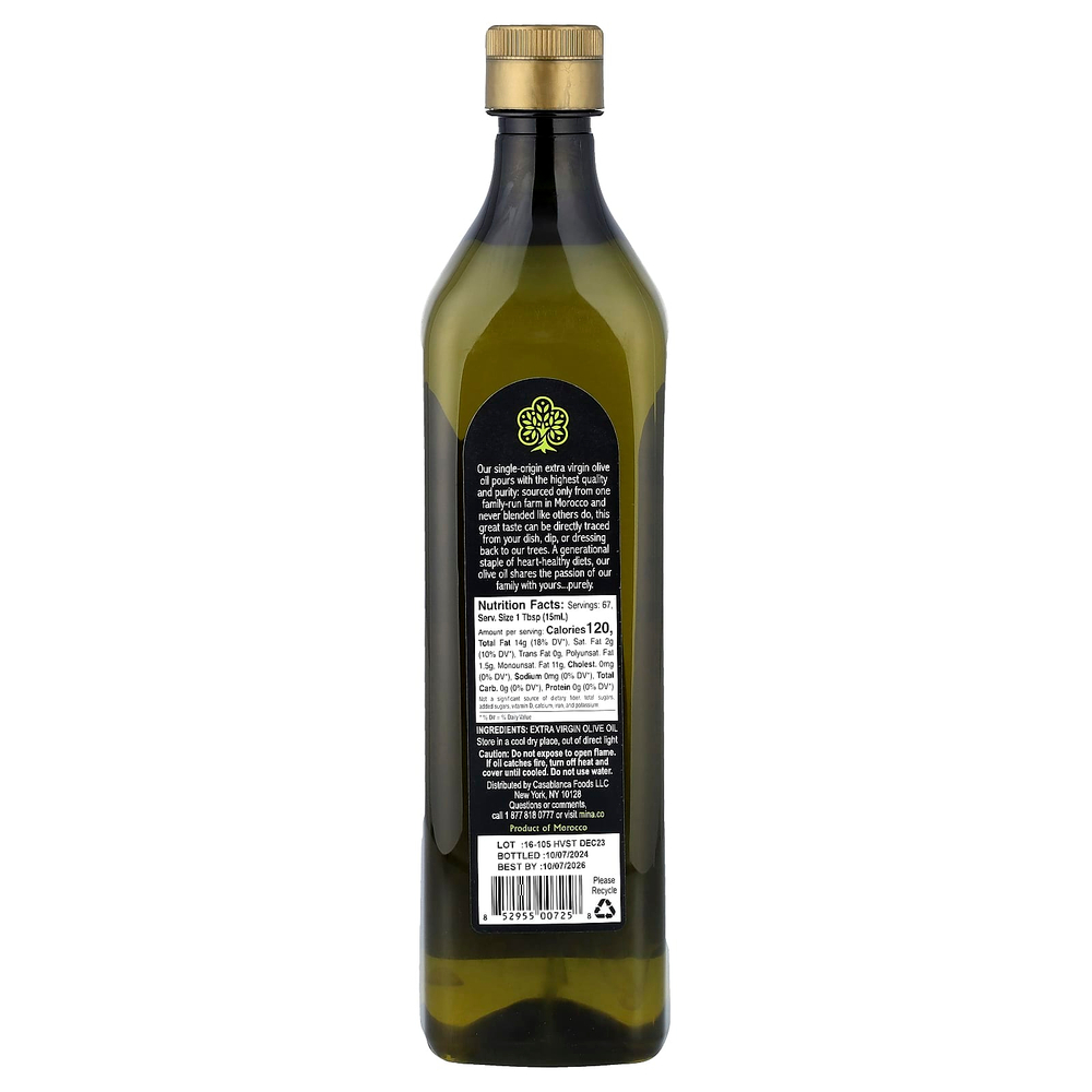 Mina, Moroccan Extra Virgin Olive Oil, 33.8 fl oz (1 L)