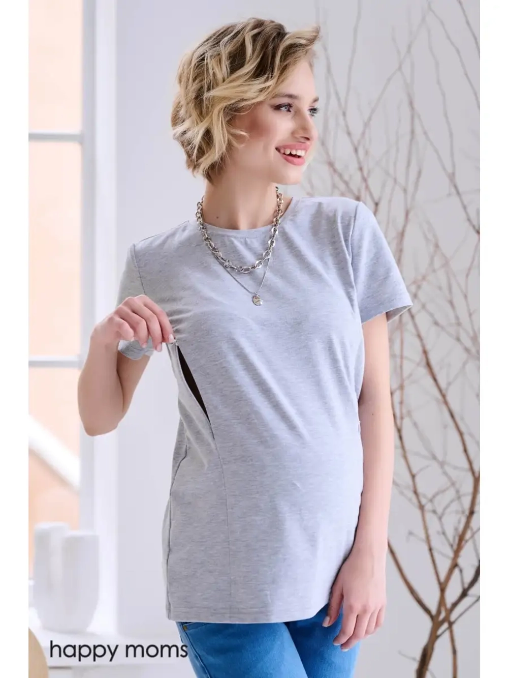 Футболка для беременных и кормящих мам