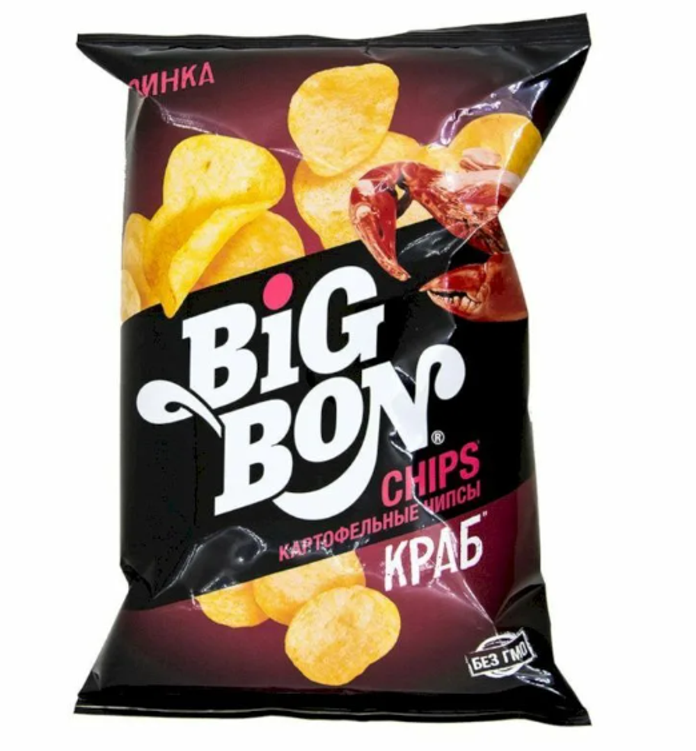 Чипсы картофельные Big Bon краб 75г