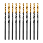 Сверло по металлу, 2,5 мм, HSS-Tin, Golden Tip, 10 шт. Denzel