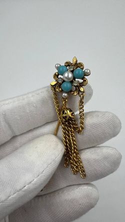 Брошь булавка с кисточкой Art