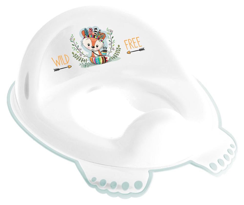 Горшок детский "ДИКИЙ ЗАПАД - ЛИСЕНОК"  нескользящий (white/green-белый/зеленый)