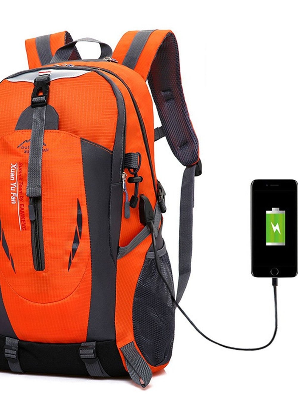 Рюкзак мужской, нейлоновый,оранжевый (560280989992)