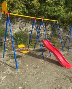 Качели с горкой + стойка для ДСК Лайт (синий)