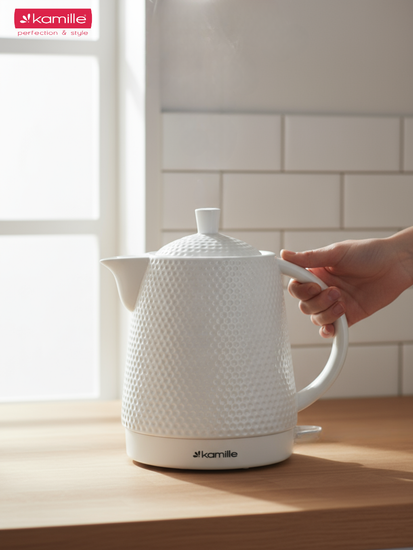 Чайник электрический керамический 1,5 л. Kamille KM 1725