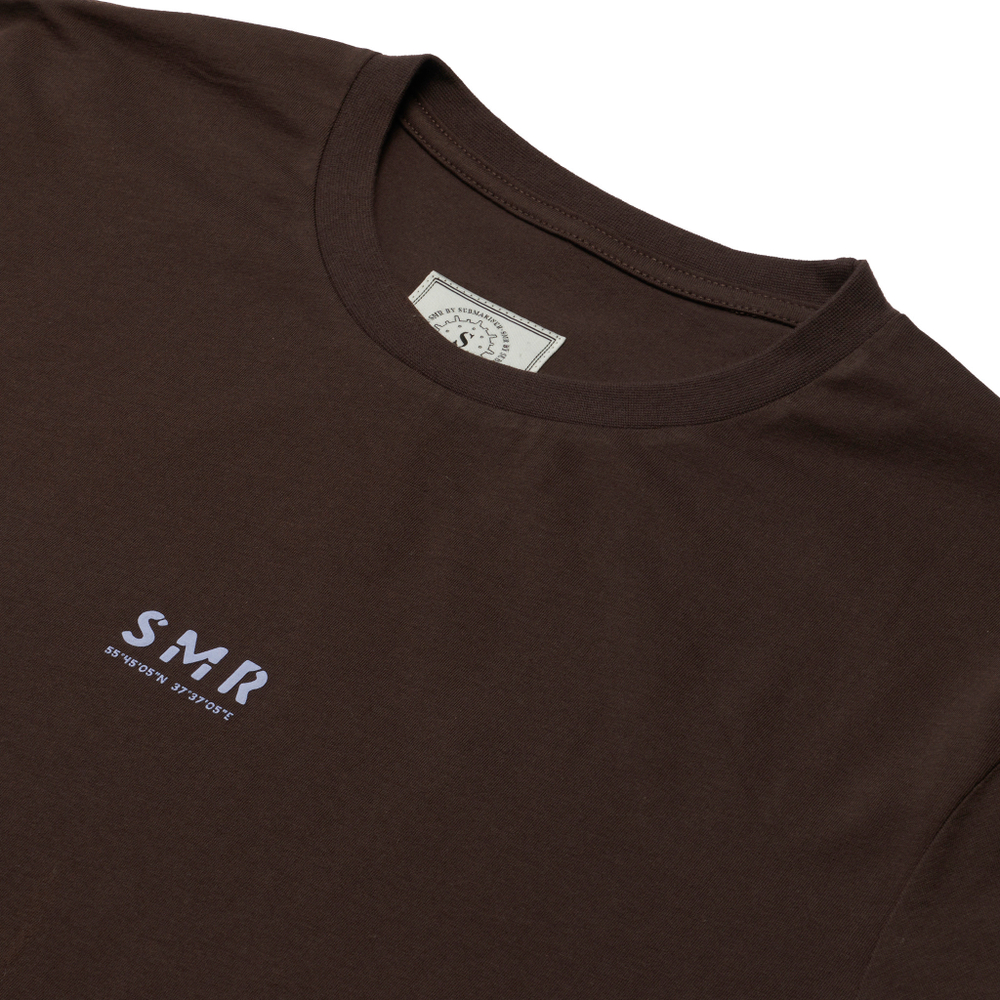 TSHRT SMR HALFTONE MINE LOGO Brown