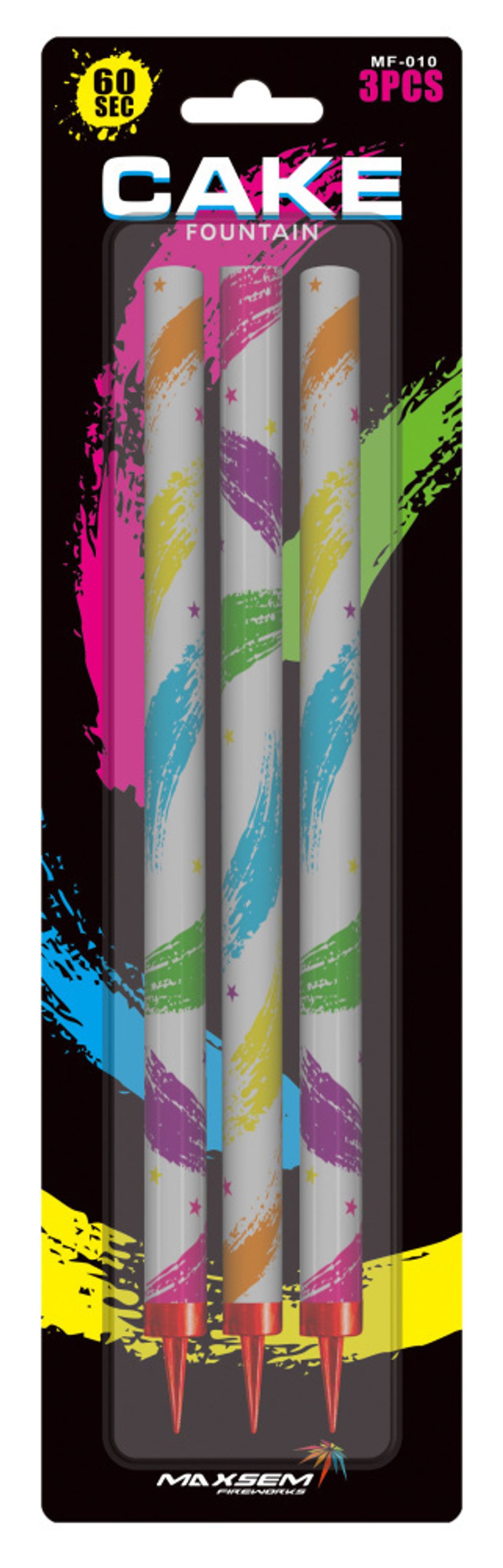 Фонтан "Тортовые свечи" к-т 3 шт, холодный огонь  1/10/120