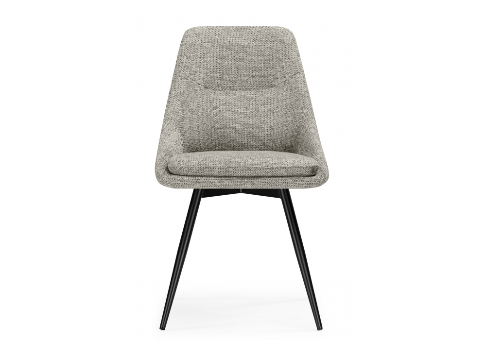 Стул на металлокаркасе Woodville Avian вращающийся светло-серый, черный, ножки черные