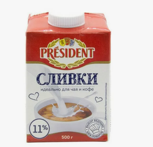СЛИВКИ PRESIDENT 11% 200ГР