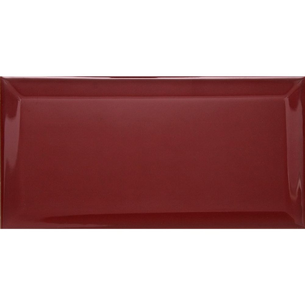 Настенная плитка (кабанчик) Biselado Burdeos Brillo 10x20 - Dar Ceramics