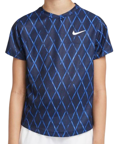 Детская теннисная футболка Nike Court Dri-Fit Victory SS Top Printed - Black