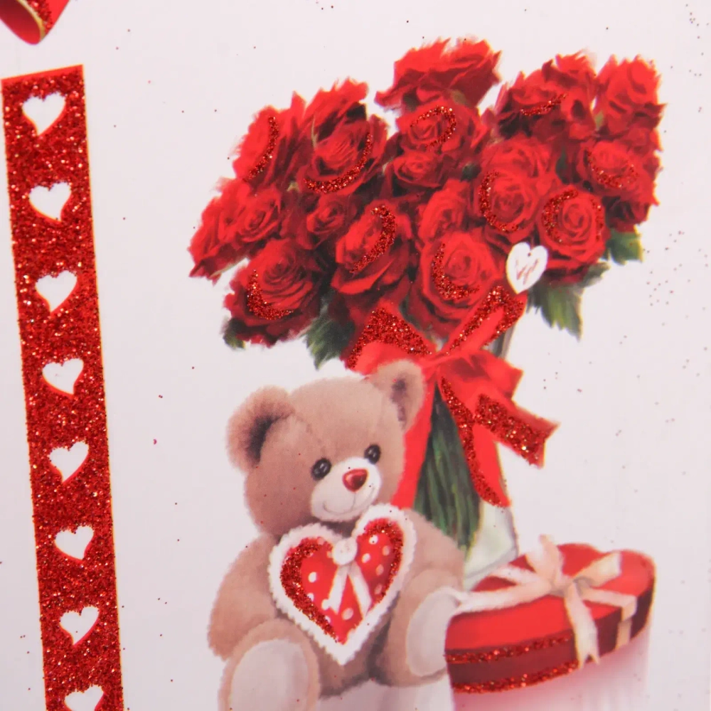 Пакет подарочный «I LOVE YOU!» 26*32*10 см, микс