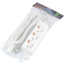 S-GCU3-2 WHITE Удлинитель серии Ultra. шнур 2м.. 3 гнезда. 16A. с-з. Белый. TM Uniel