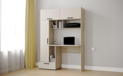 Компьютерный стол Квартет-11, Дуб крафт серый, кашемир