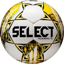 Мяч футб. SELECT Numero 10 V23, 0574060005, р.4, 32п, ПУ, руч. сш, бело-желтый