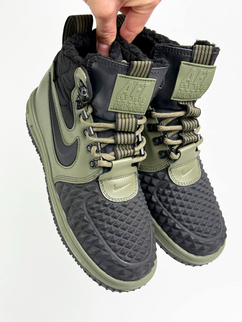 Кроссовки Nike LF 1 Duckboot на меху #B23 (зел.)
