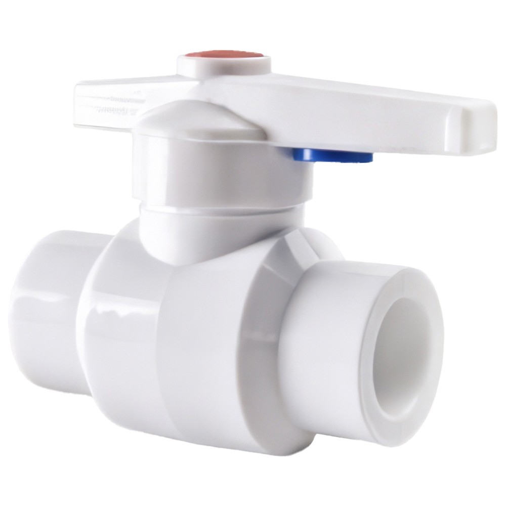 Шаровый кран полипропиленовый PPRC 20, РВК, белый