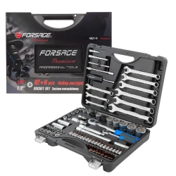 Набор инструментов 82+6пр. Premium 1/4''1/2(12гр.) 1/2''(17,19мм-6гр.) Forsage F-4821-9 PREMIUM