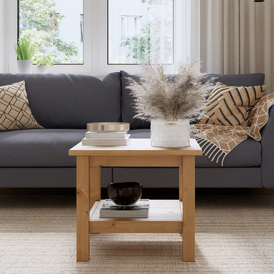 Журнальный стол Хемнэс/Кымор, 55х55х46см, светло-коричневый