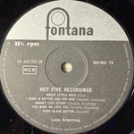 Louis Armstrong ‎– Hot Five Recordings (Голландия) 10" Т