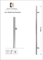 Арт. 40x20 Inox Premium 1шт