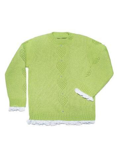 Джемпер "PROVANS" Сердца (116-122, зеленый) 1718