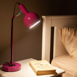 UML-B702 E14 PINK Светильник настольный. 60W. Цоколь Е14. Механический выключатель. Розовый. ТМ Uniel