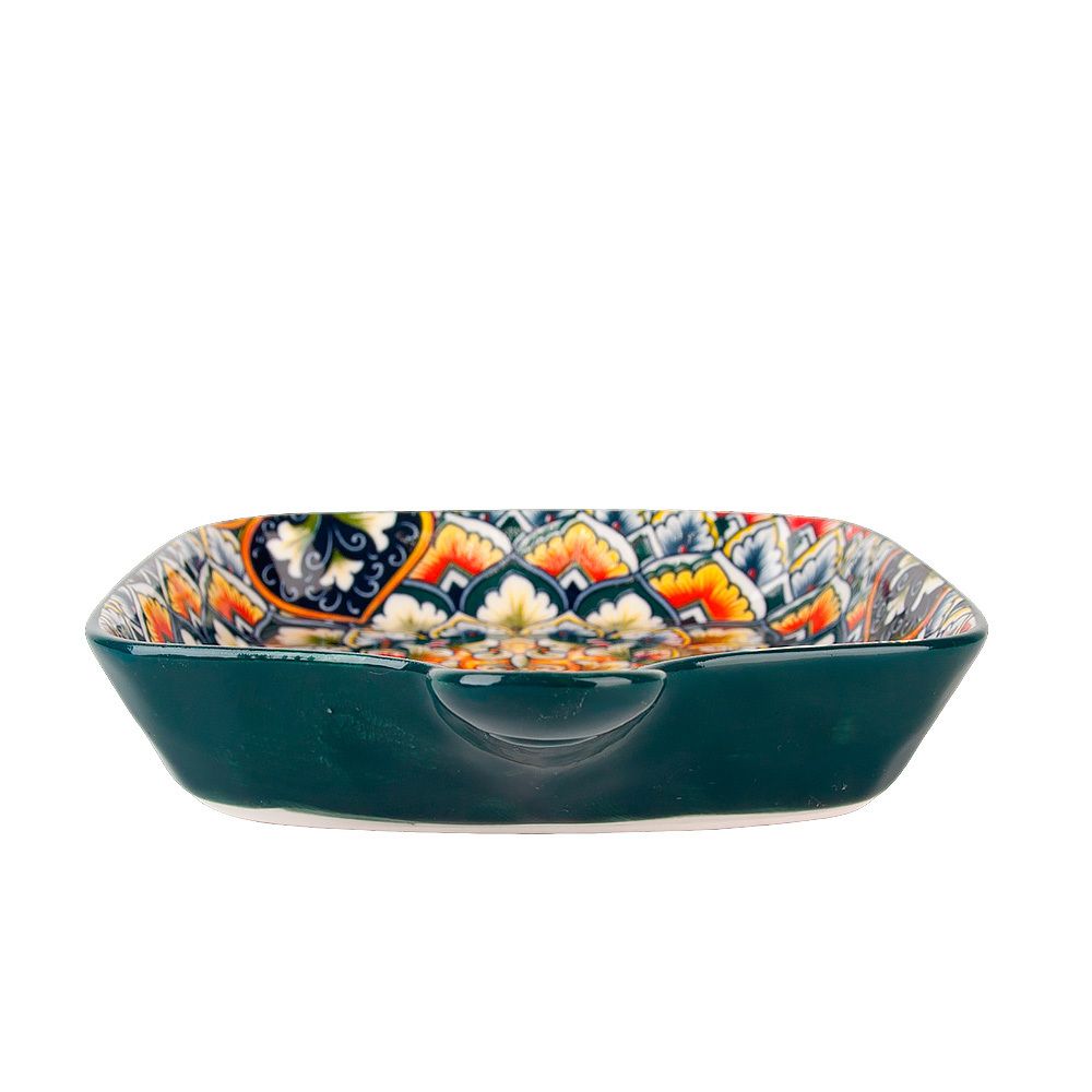 Блюдо с ручкой " " (зеленый) 23х14,5см (min9) (транспортная упаковка)