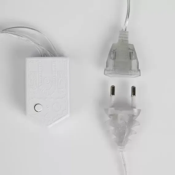 Гирлянда-занавес Капли 2.5*0.65 м., IP20, прозрачная нить, 50 LED, свечение теплое белое, 8 режимов, 220 В., Luazon Lighting (3612412)