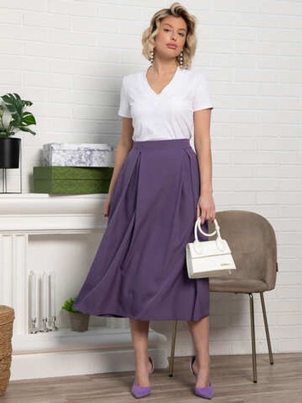 Юбка миди Мариэтта (фиолетовая) Ю14389-16М LT Collection
