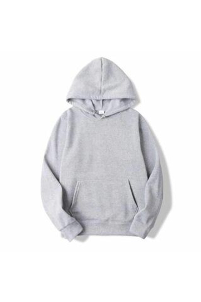 Серая толстовка с капюшоном и карманами-кенгуру Sweat