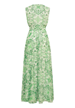 Платье макси гжель