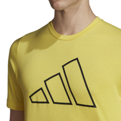 Мужское теннисное поло adidas Icons 3 BAR T-Shirt Men - Yellow