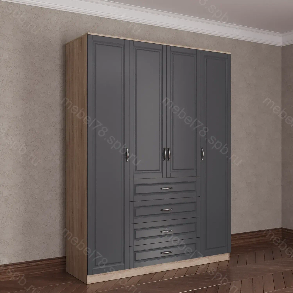 Шкаф распашной 4/2 (мадес)