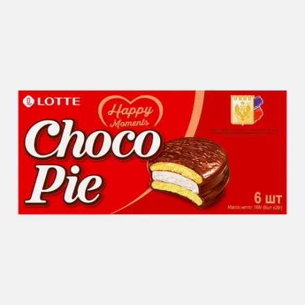 Печенье Lotte в глазури Choco Pie 168г
