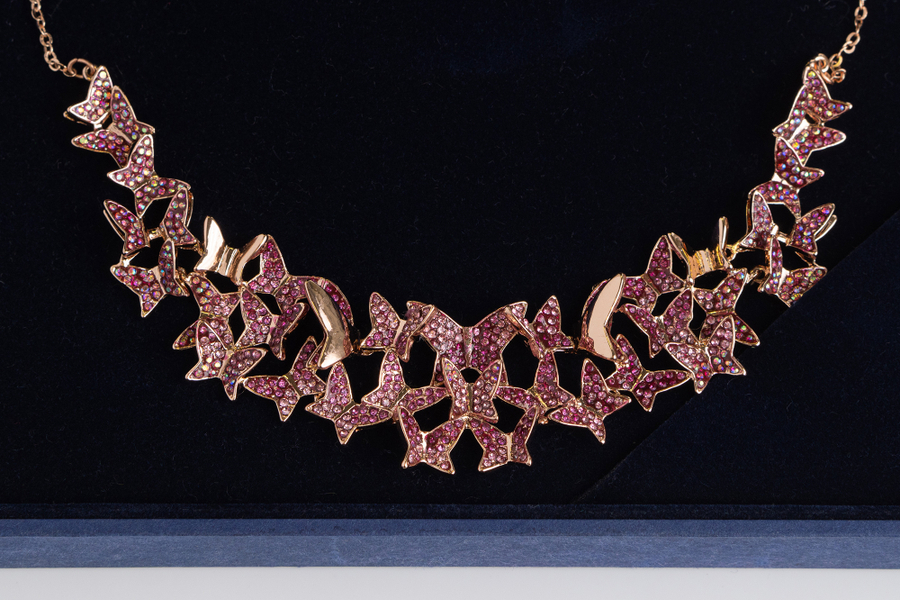 Ожерелье Swarovski с бабочками