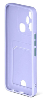 Силиконовый чехол с отделением для карты для Infinix Smart 6 Plus violet DF
