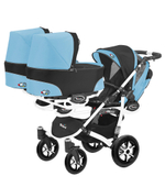 Коляска для тройни BabyActive Trippy Standart 2 в 1 White (Голубой)