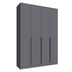 Шкаф Мадрид (1,6) с 6 ящ. внутри  без зеркала графит серый