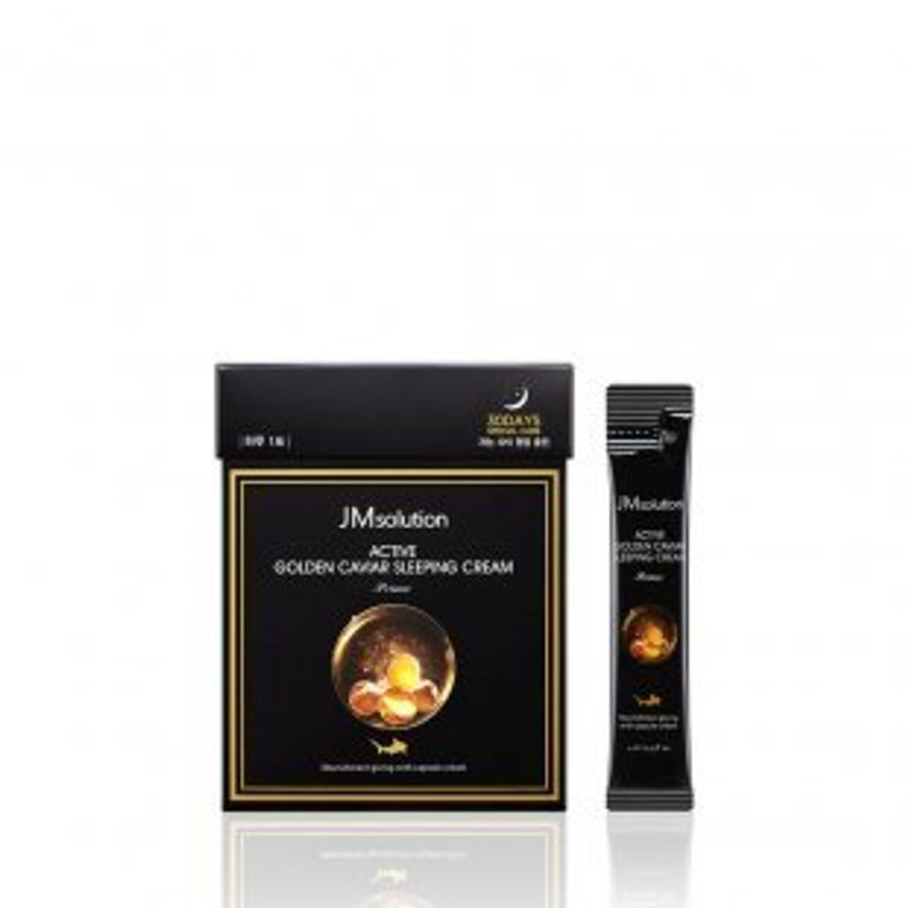 JMsolution Маска ночная с золотом и икрой - Active golden caviar sleeping cream prime, 4мл*30шт