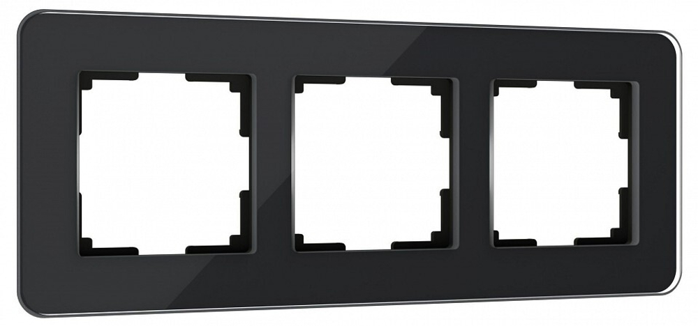 Рамка на 3 поста Werkel Elite (черный, стекло) W0032448