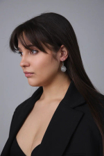 Серьги монеты 10 франков,оттенок серебро, замок левербек