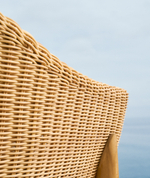 Полубарный стул Galea из тикового дерева и синтетического ротанга, 65 см