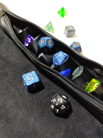 Пенал-скрутка для хранения игральных костей (чёрный)