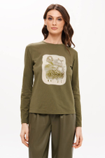 23410 Лонгслив женский (хаки)