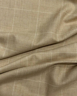 Хлопок с кашемиром фланель Grandi & Rubinelli песочный в клетку