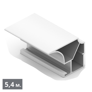 СТАНДАРТ Вертикальный профиль Flat (5,40 м) белый матовый (ПВХ) (AS0533) Aristo